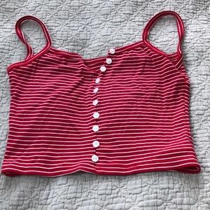 Red striped tank top